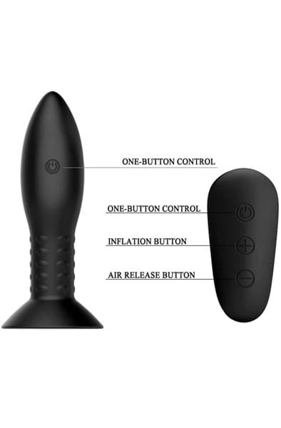 Rotation Beads Anal Plug 13 cm Analplugg med vibrator