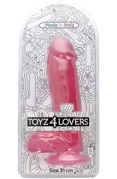 Fulvio Dildo Transparent Pink 31 cm XL dildo