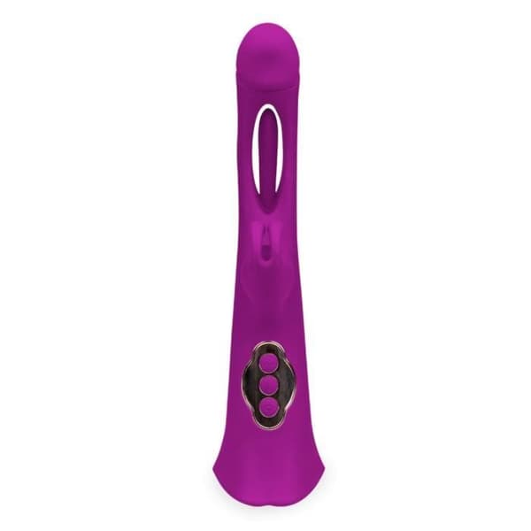 Peace tapping rabbit vibrator med cunnilingus tunga - LOVE AND VIBES Collection
