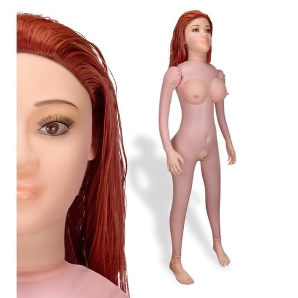 Uppblåsbar docka - Arielle - Ljus hy - PVC och TPE - 160 cm - Vibrerande ägg ingår
