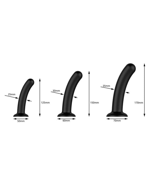 Nexus - Dilator Set Silicone Anal Dildos (S,M,L) Black