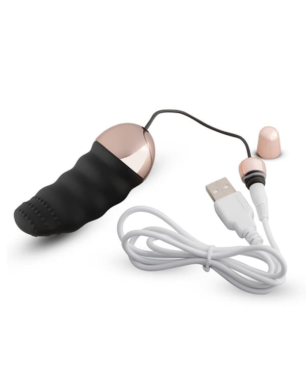 Teazers Ribbed Vibrating Egg With Remote Control