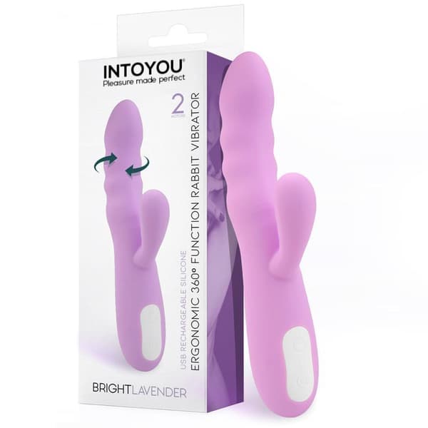 Brightlavender Vibe and Rotator Double Motor 360 USB Silicone