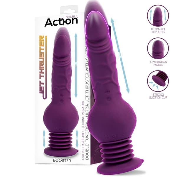 Booster Ultra Jet Thruster Vibrator med kraftfuld sugekop