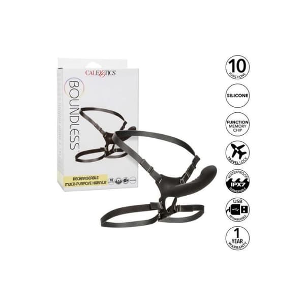 Harnais gode-ceinture - Calexotics - Boundless Laddningsbar - Vibrerande - Laddningsbar - Dubbel penetration