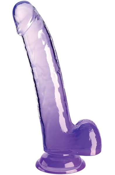 King Cock Clear With Balls Purple 22,9 cm Dildo
