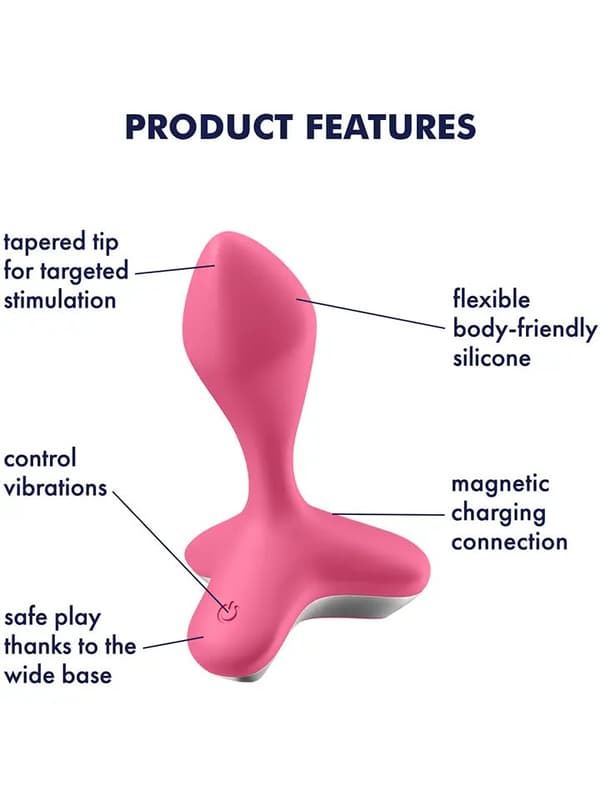Satisfyer Game Changer Plug Vibrator Pink Analplugg med vibrator