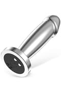 Miniatyrbillede 3 af 4: Sarmy Vibrating Chrome Anal Plug Medium Analplug med vibrator