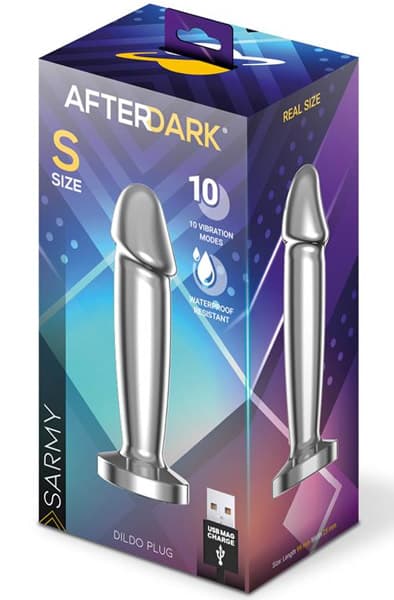Sarmy Vibrating Chrome Anal Plug Small Analdildo med vibration