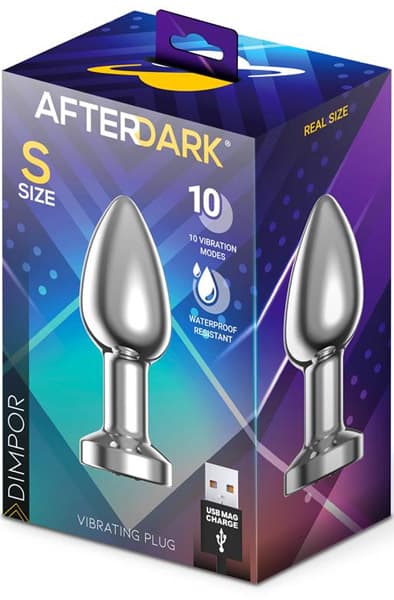 Dimpor Vibrating Chrome Anal Plug Small Analplugg med vibrator
