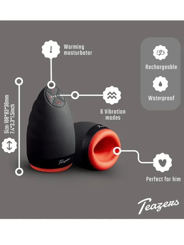 Teazers Heat & Vibration Masturbator Masturbator med vibrator