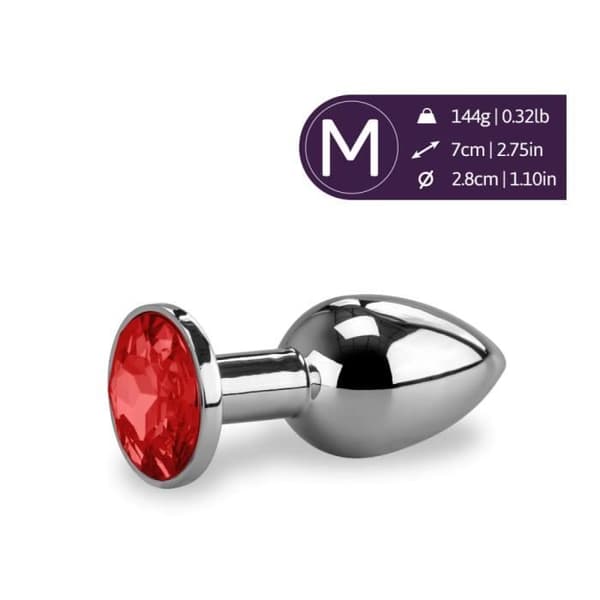 Rosebud Anal Jewel 140gr Small-Ruby - Diamond Collection
