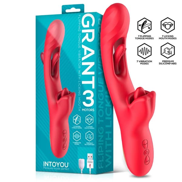 Grant Flipping Tongue with 360 Licking Mouth Vibrator