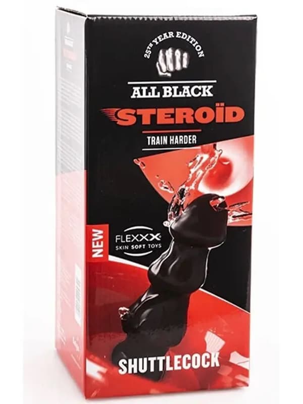 All Black Steroïd Shuttlecock 25 cm XL dildo