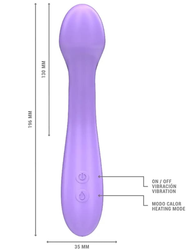 Becky Vibrator Heatable 7 Vibrations Vibrerende dildo
