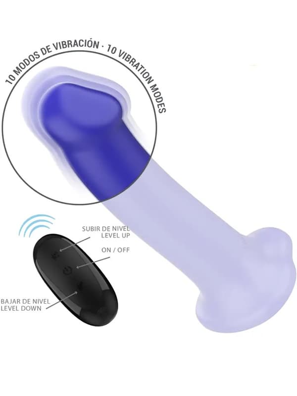 Victoria Vibrator 10 Modes Remote Control Dildo med vibrator