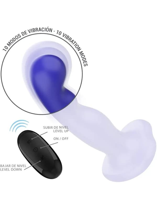 Shorty Vibrator 10 Modes Remote Control Dildo med vibrator