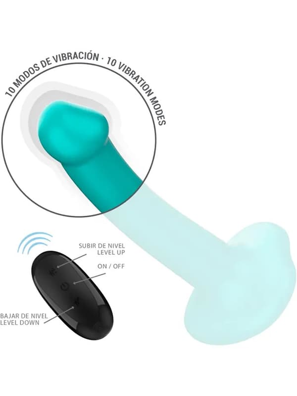 Katie Vibrator 10 Vibrations Remote Control Dildo med vibrator