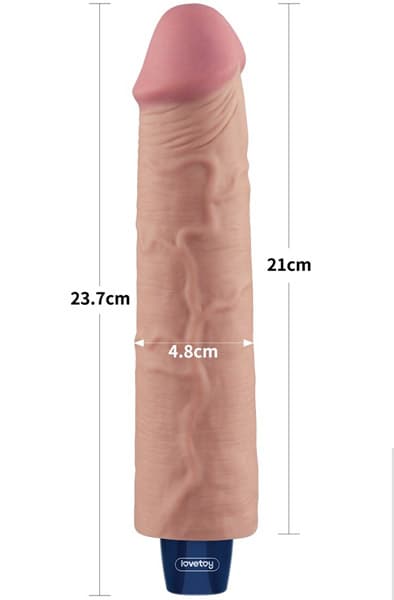 Rechargeable Vibrating Dildo 23,7 cm Vibrerende dildo