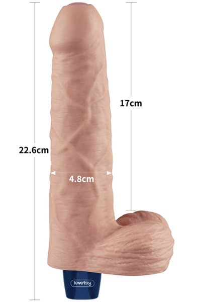 Rechargeable Vibrating Dildo 22,6 cm Vibrerende dildo