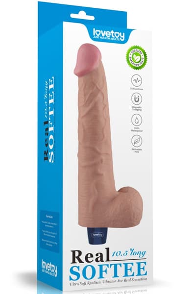 Rechargeable Vibrating Dildo 27,2 cm Dildo med vibrator