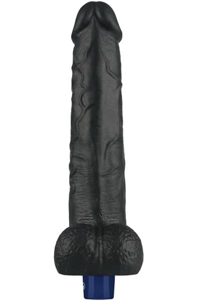 Rechargeable Vibrating Dildo Black 27,2 cm Vibrerende dildo
