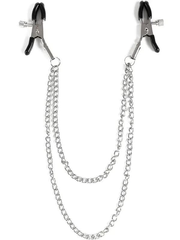 Virgite Nipple Clamps With Double Chain Brystklemmer med kjede