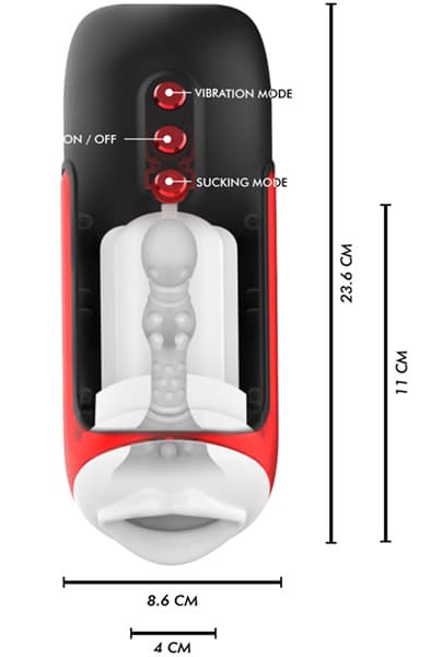 Blaze Suction & Vibration Mouth Masturbator Masturbator