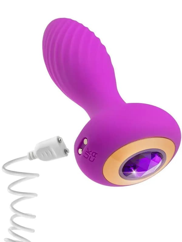 Amethyst Charm Vibrating Plug Analplug med vibrator
