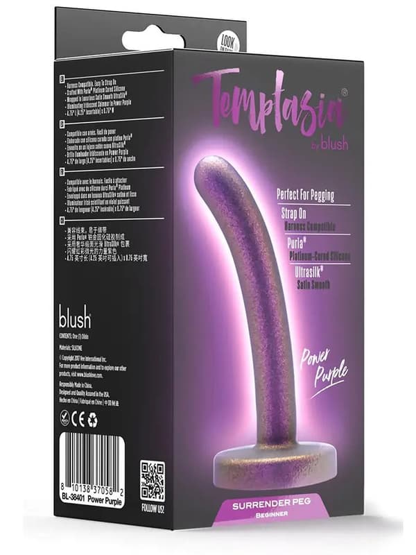 Surrender Peg Beginner Power Purple 12 cm Dildo