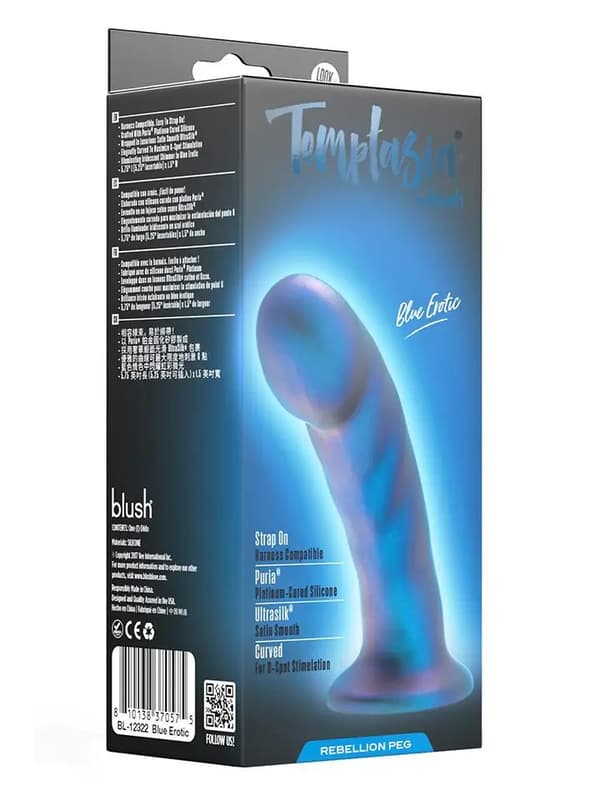 Rebellion Peg Blue Erotic 14,5 cm Dildo