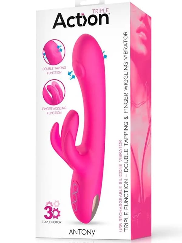 Double Tapping & Finger Wiggling Vibe Rabbit vibrator
