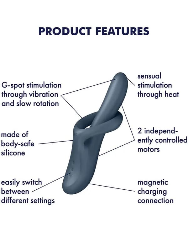 Satisfyer Heat Flex 4 Grey G-punktsvibrator