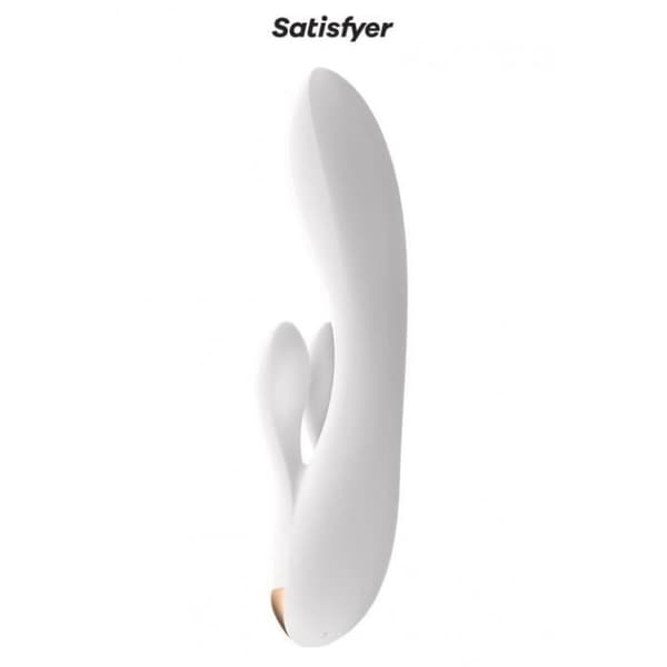 Connected Rabbit Vibrator Double Flex vit - Satisfyer