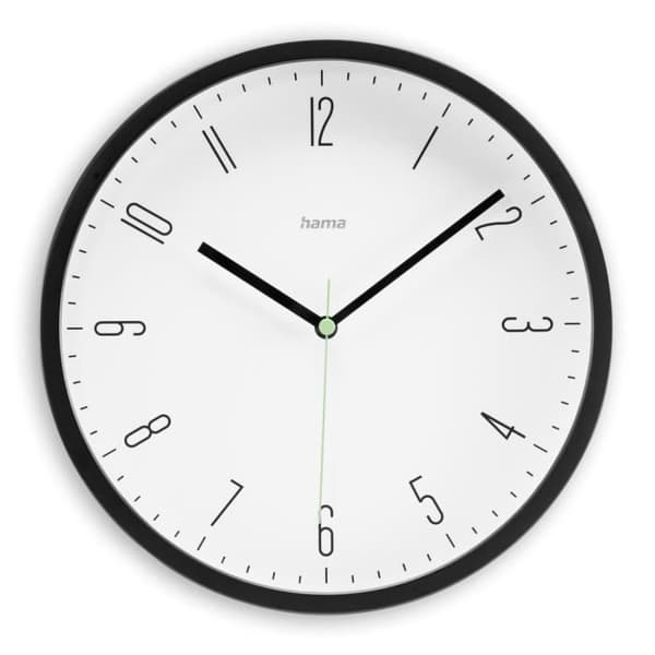 Väggklocka - Capri - Ø 25 cm - Kvarts - Vit urtavla - Modern design