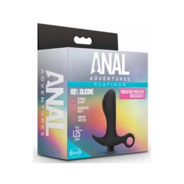 Prostatastimulator - Analäventyr - Massager One - 8 cm insättbar - 3 cm bred - Svart silikon