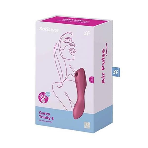 Stimulator - Satisfyer - Curvy Trinity 3 - Medicinskt silikon - Vattentät IPX7 - 11 intensiteter av vågor