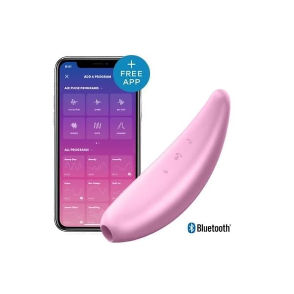 Klitorisstimulator - Kurvig - Ansluten - Lufttryck - vibrationer - Rosa
