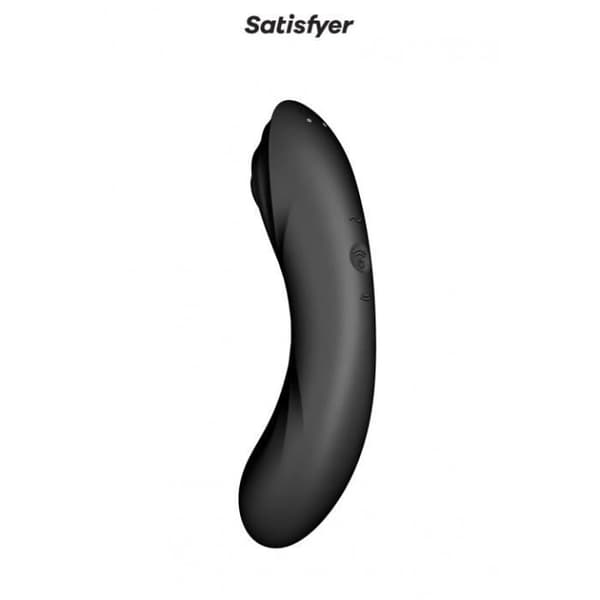 Sexleksak för kvinnor - Satisfyer - Curvy Trinity 4 - 3 kraftfulla motorer - Vibrator och stimulator - Svart