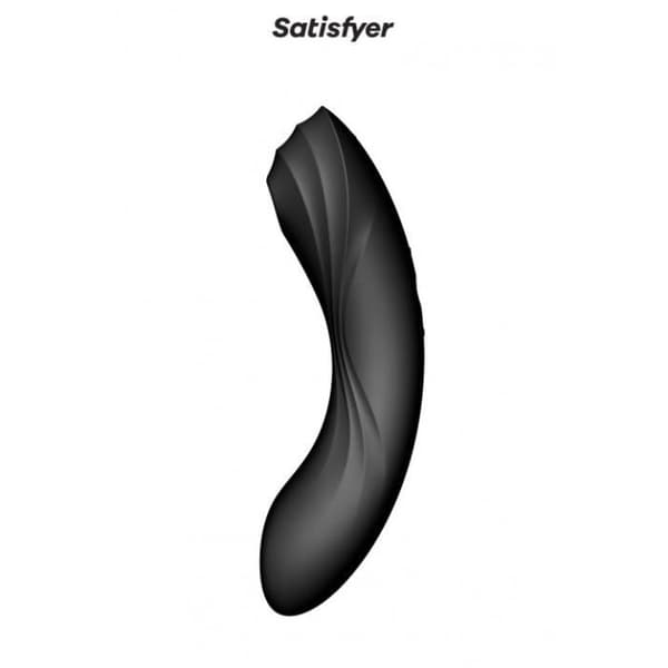 Sexleksak för kvinnor - Satisfyer - Curvy Trinity 4 - 3 kraftfulla motorer - Vibrator och stimulator - Svart