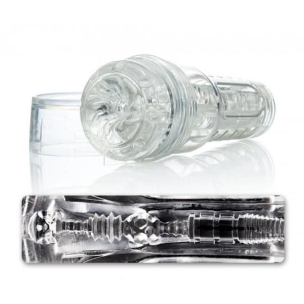 Masturbator - Fleshlight - GO - Transparent - 18 cm - Ribbat tunnel