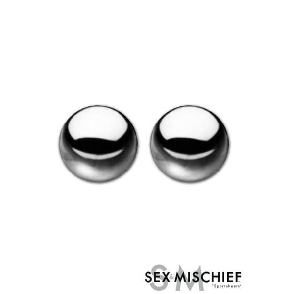 Kinesiska kulor - Sex&Mischief - Silver - Rostfritt stål - 37g - Vagina