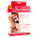 Miniatyrbild 1 av 3: Strap-on Dildo - SPORTSHEET - Dubbel penetration - Svart - Vuxen - Strap-on dildo &amp; cockring