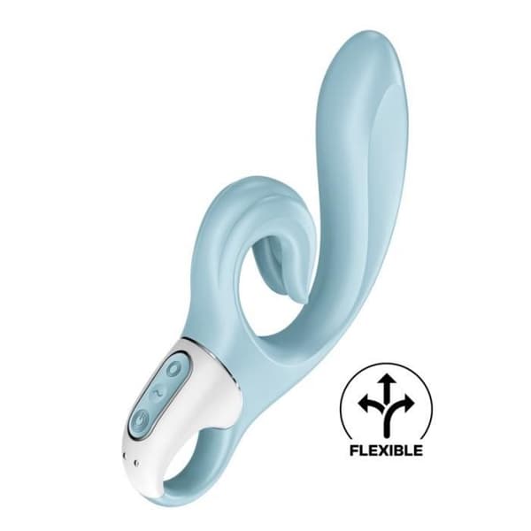 Rabbit Vibrator - Satisfyer - Love Me - Blå - Flexibel - 2 kraftfulla motorer