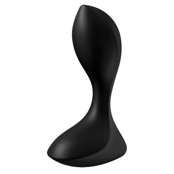 Vibratorplugg - SATISFYER - Backdoor Lover - Svart - Silikon - 12 vibrationsinställningar