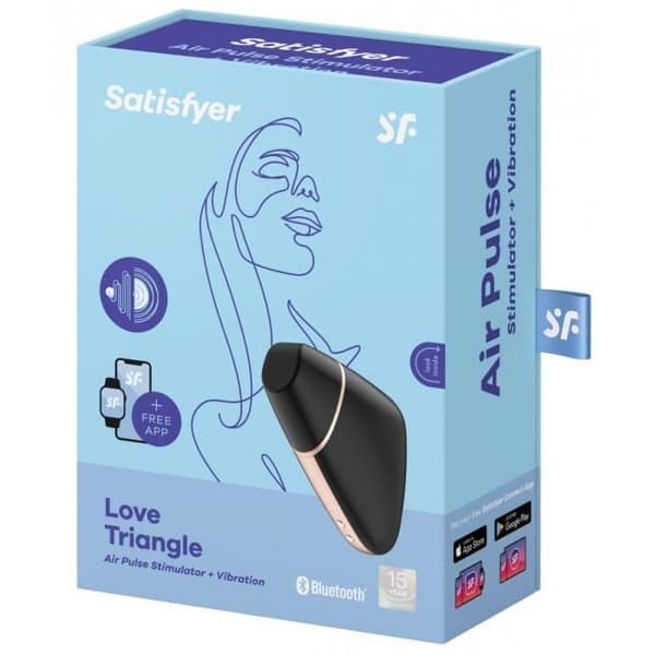 Klitorisstimulator - Satisfyer - Love Triangle - Silikon - Ansluten - Svart