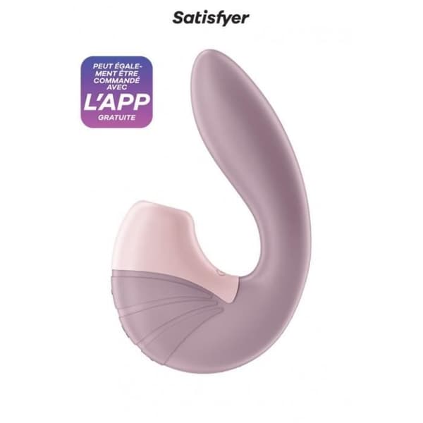 Dubbel stimulerare - Satisfyer - Supernova - Ros - Klitorisstimulering - Dubbel penetrering