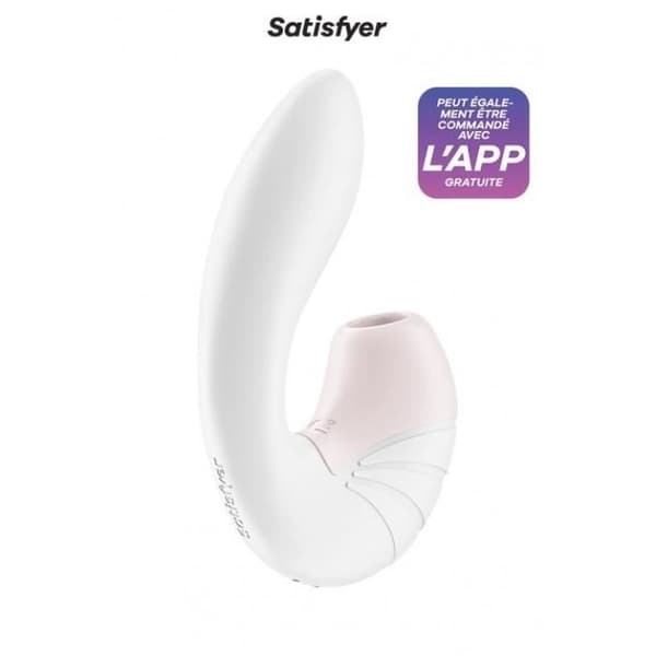 Dubbelt stimulerande - Satisfyer - Supernova - Vit - Klitorisstimulering - Dubbelt penetrering