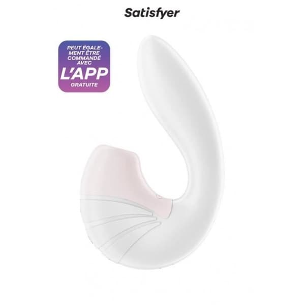 Dubbelt stimulerande - Satisfyer - Supernova - Vit - Klitorisstimulering - Dubbelt penetrering