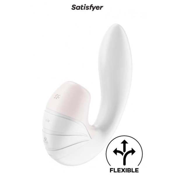 Dubbelt stimulerande - Satisfyer - Supernova - Vit - Klitorisstimulering - Dubbelt penetrering